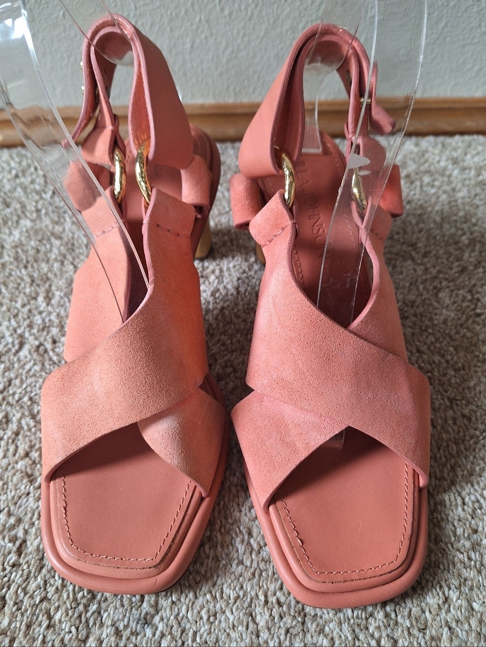 ULLA JOHNSON Filippa Suede Open Toe Criss Cross Slingback Sandals Womens 37 - Picture 6 of 12